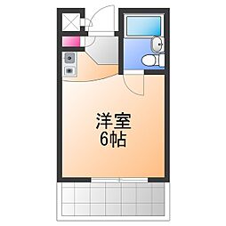 シャルマンフジ大体大 ワンルームの間取図画像