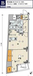スカイコートヌーベル入谷 1DKの間取図画像