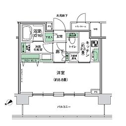 スタイリオ梶が谷 1Kの間取図画像