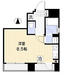 クラックスハイム六本木 ワンルームの間取図画像