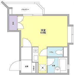 メゾン・デ・ピエール下落合 ワンルームの間取図画像