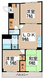 第三ハイツカトレア 3LDKの間取図画像