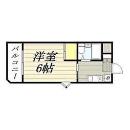 メゾン・ド・クラージュ ワンルームの間取図画像