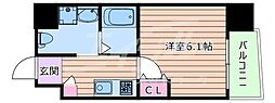 ライブカーサ上新庄 1Kの間取図画像