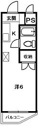 サンハイツ妻田 1Kの間取図画像