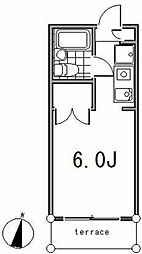 メゾンテリエ 1階1Kの間取り