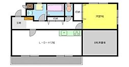 サンパティーク・メゾン 1LDKの間取図画像