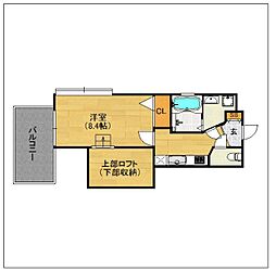 アクタス薬院大通り 1Kの間取図画像