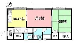 パーク.ヒルズ 2DKの間取図画像