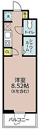 N.S.ZEAL東別院 ワンルームの間取図画像