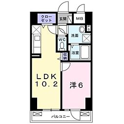 シオン八王子 1LDKの間取図画像