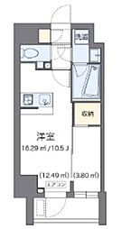 LOVIE麻布十番 ワンルームの間取図画像