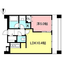 エスティメゾン笹塚 1LDKの間取図画像