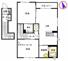 シャーメゾン愛宕　Ｃ棟　　　 C0201 ｜ 長崎県佐世保市愛宕町204-8（賃貸アパート2LDK・2階・62.60㎡） その2