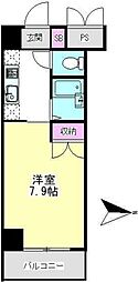 グランメール町田 1Kの間取図画像