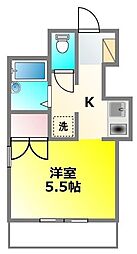 天野屋ビル 1Kの間取図画像