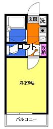 パークヒルアダチ 1Kの間取図画像