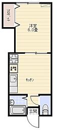 イマーブル相模 1DKの間取図画像