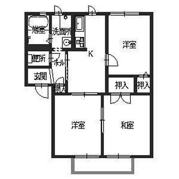 シャトレーヌ梅美台 A202｜京都府木津川市梅美台７丁目(賃貸アパート3K・2階・50.00㎡)の写真 その2