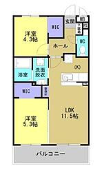 ARTH平松 2LDKの間取図画像