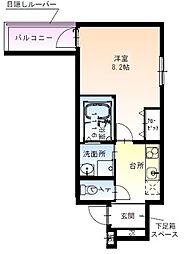 フジパレス堺南島 1Kの間取図画像