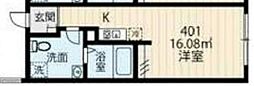 大田区新蒲田2丁目マンション ワンルームの間取図画像