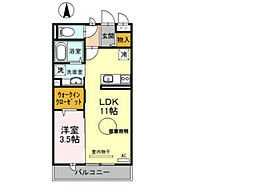 ワンモア・オッツ 1LDKの間取図画像