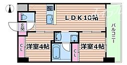 大阪市淀川区西宮原1丁目マンション 2LDKの間取図画像