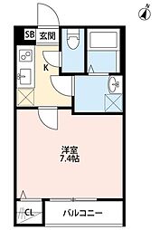 メゾン・ケヤキ 1Kの間取図画像