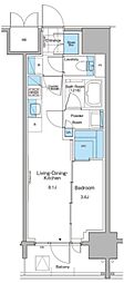ルフォンプログレ西大井プレミア 1LDKの間取図画像
