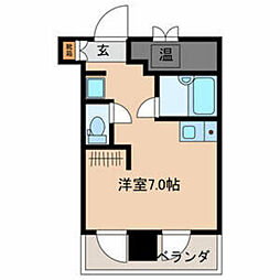 サンクレストビル ワンルームの間取図画像