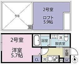 パークメゾン鷺沼 1Kの間取図画像