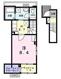 ウインピー 1Kの間取図画像