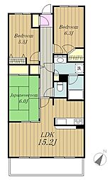 YMレジデンス相模大野 3LDKの間取図画像