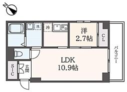 Noblesse横濱蒔田 1LDKの間取図画像
