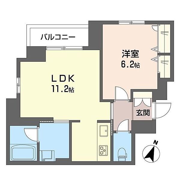 メゾン　ホシヤ　Ｎｏ．7 00201｜東京都足立区扇１丁目(賃貸マンション1LDK・2階・43.42㎡)の写真 その2