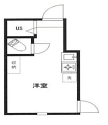 JJハウス ワンルームの間取図画像