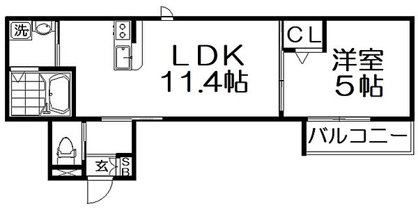 メゾン・ド　グレイス ｜大阪府枚方市宇山町(賃貸アパート1LDK・2階・37.81㎡)の写真 その2