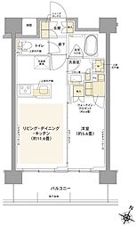 コムレジ赤羽 1LDKの間取図画像