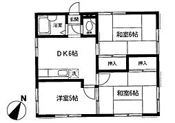 ファミーユナオ 3DKの間取図画像