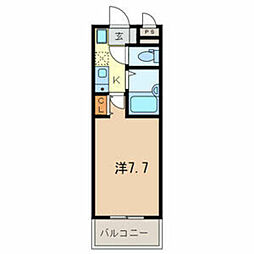 フローレンス 1Kの間取図画像