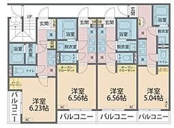 相模原市緑区橋本5丁目アパート 1Kの間取図画像