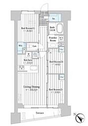 ザ・グランクラッセ日本橋イースト 3LDKの間取図画像