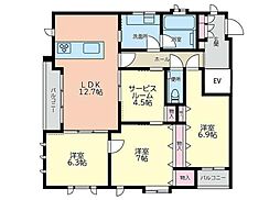 ケーズヴィル2 3SLDKの間取図画像