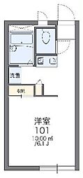 レオパレスベルポート 1Kの間取図画像