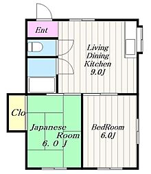 ファミールタケムラ 2DKの間取図画像