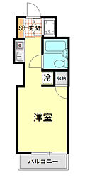 サンホワイト磯子 ワンルームの間取図画像