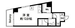 リヴィエール・キワ ワンルームの間取図画像