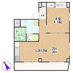 東ビル 1LDKの間取図画像