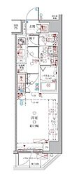 CREVISTA綾瀬2 1Kの間取図画像